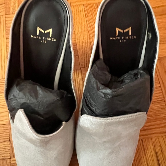 Marc Fisher Grey Suede Heeled Booties - Picture 5 of 5